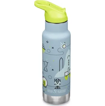 Láhev Klean Kanteen Dětská nerezová izolovaná lahev Insulated Kid Classic Narrow 12oz (w/Flip Seal Sport Cap) Launch Plan 355 ml