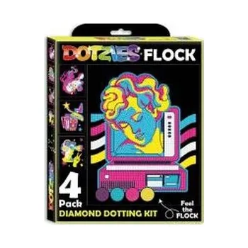 Set školních potřeb Diamond Dotz - Adults Flocked Neon Retro Classic