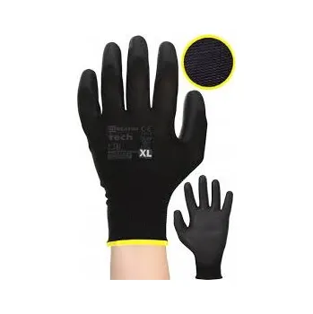 Pracovní rukavice Mercator Medical Rukavice máčené Mercator tech černo-černé L