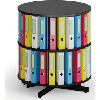 Prodejní regál Corping Otočný regál na šanony, 2 patra, černý