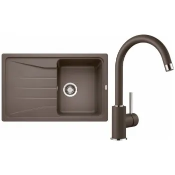 Granitový dřez Blanco Set 08-B 25 Sona 45 S Kávová + Mida Kávová