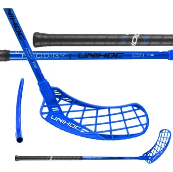 Florbalová hůl UNIHOC Stick Epic Prodigy 32 Blue/Black 92 cm L - 92 (103) cm/Levá ruka dole