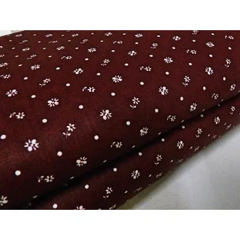 HERA 120 (214056-6 Kvítka hnědá Renforce)-142cm / METRÁŽ NA MÍRU