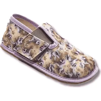 Dívčí bačkory PEGRES barefoot dětské bačkory, Jednorožec Velikost: 21