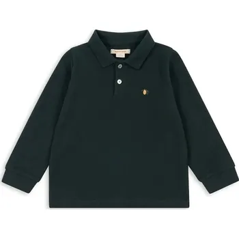 Pánské tričko Dětská bavlněná polokošile Konges Sløjd FLORIAN LS POLO GOTS KS103811.9BYA zelená 79X, vel. 122-128