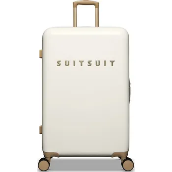 Plastový kufr SUITSUIT® Fusion White Swan M - bílá