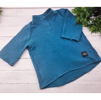 Dívčí mikina Kulišárny Mušelínová polokošile SMARAGD VELIKOST: 86-92