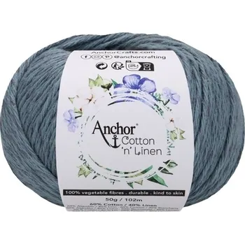 Příze Anchor Cotton 'n' Linen 00033 Slate Háčkovací příze