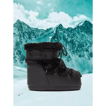 Dámská zimní obuv Dámské sněhule Moon Boot Icon Low Faux Fur Black