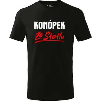 Chlapecké tričko Dětské tričko - Konópek ze Štatlu Černá 10 let