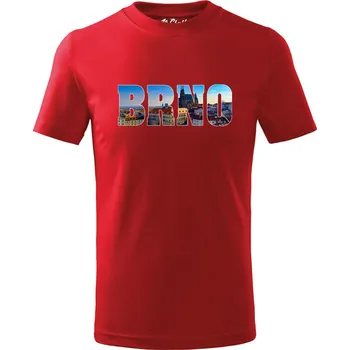 Dívčí tričko Dětské tričko - Brno barevné Červená 12 let