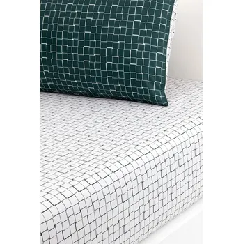 Prostěradlo Bavlněné prostěradlo s gumou Lacoste L BLOCK Vert 160 x 200 cm zelená barva 1056882 79X