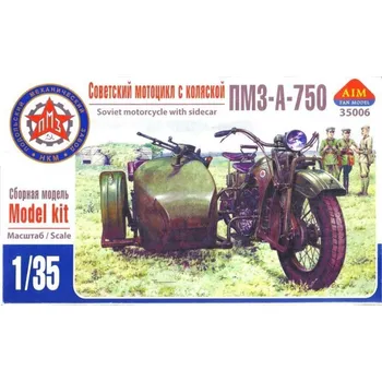 Plastikový model AIM Fan Model 1/35 PMZ-A-750 Soviet motorcycle with sidecar