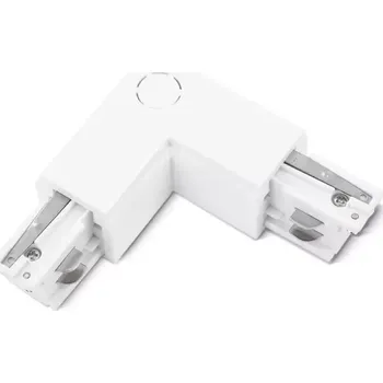 Track 3Line L Connector Right White