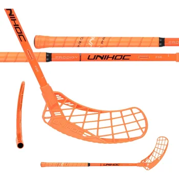 Florbalová hůl UNIHOC Stick Epic Youngster Prodigy 36 Orange 65 cm L - 65 (76) cm/Levá ruka dole
