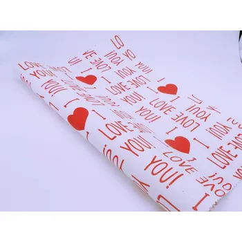 DOMESTIK 145/16867-13 I LOVE YOU červená / VELKOOBCHOD Ceník: VELKOOBCHOD: po celých rolích, bez odvíjení