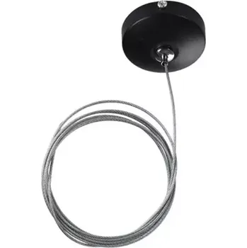 Bodové svítidlo Ceiling Plate Track černé + Wire