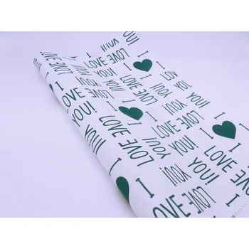 DOMESTIK 145/16867-10 I LOVE YOU tmavě-zelená petrol / METRÁŽ NA MÍRU