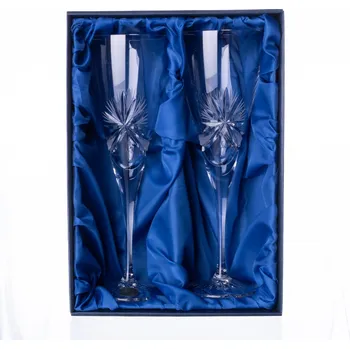 Sklenice ONTE CRYSTAL Broušené sklenice na červené víno 310ml, Mašle Počet sklenic v balení: 2 sklenice v dárkové sadě