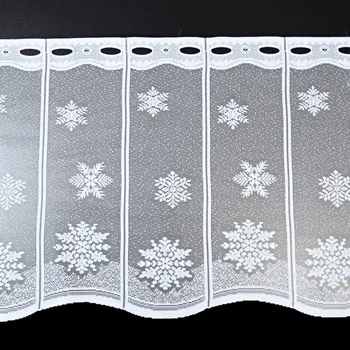Vánoční záclona Vločky bez obšití 80
