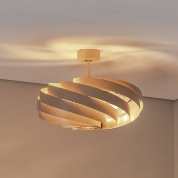 Euluna stropní světlo Vento, béžové, Ø 60 cm - Stříška - Ø 12 cm, výška 5 cm béžová 4 x 15 W LED - Doprava zdarma