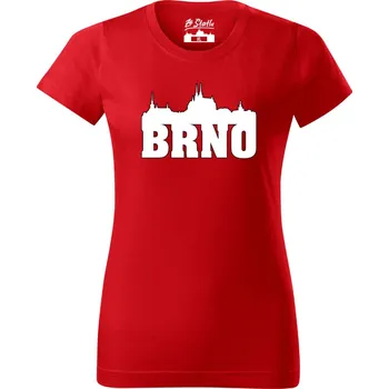 Dámské tričko Dámské tričko - Silueta Brna Červená XXL
