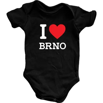 Kojenecké body - I love Brno Černá 80