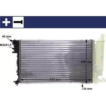 Autodíl MAHLE Chladič vody MAO CR 481 000S