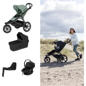 Kočárek THULE Urban Glide 3 Kočárek trojkombinace Set A - Mist Green Black
