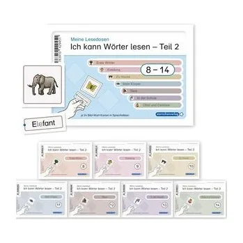 Německý jazyk Ich kann Wörter lesen - Teil 2 - Meine Lesedosen 8-14 im Set - sternchenverlag GmbH