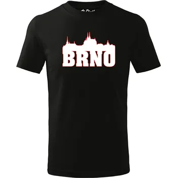 Chlapecké tričko Dětské tričko - Silueta Brna 8 let Černá