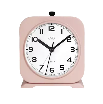 Budík JVD Ručkový analogový netikající kovový budík JVD SRP2220.1