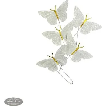 Jedlá dekorace na dort K-Decor Oplatkové motýlky bílé