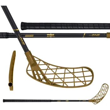 Florbalová hůl ZONE Stick Air/One Airlight 27 raw/gold 100 cm R - 100 (111) cm/Pravá ruka dole