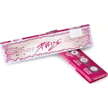 PURIZE papírky King Size Slim, 42 ks v balení, růžové (Papírky PURIZE® King Size Slim jsou nebělené papírky z přírodních vláken s pomalým a rovnoměrným hořením pro autentický chuťový zážitek.)