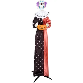 Party dekorace RS Pohyblivá Halloweenská Strašidelný Klaun 183 cm