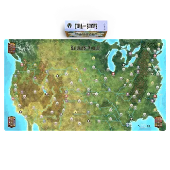 Příslušenství k deskovým hrám Eagle-Gryphon Games Railways of the World - Transcontinental playmat