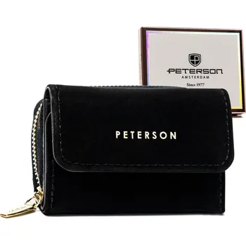 Peněženka Stylová dámská peněženka z hladké ekologické kůže Barva: Černá