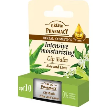 Péče o rty Green Pharmacy hydratační balzám na rty aloe a limetka 3,6 g 007.02.0001