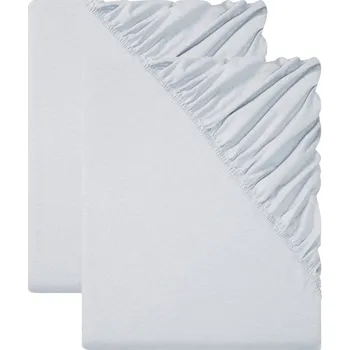Prostěradlo LIVARNO home Sada napínacích prostěradel z jemného flanelu, 90–100 x 200 cm, šedá, 2dílná