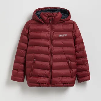 Chlapecká bunda Reserved - Prošívaná bunda s kapucí - hnědá - 812ET-83X - 812ET-83X-116