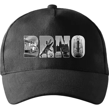 Kšiltovka Kšiltovka - Brno černobílé Černá UNI