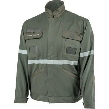 Pánský kabát Bunda pro leteckého mechanika FR ARMEE reflexní pruhy ZELENÁ