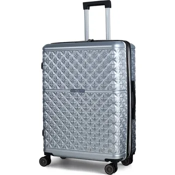 Plastový kufr ROCK Maya M - stříbrná