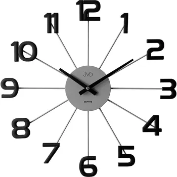Hodiny JVD Designové kovové černé paprskovité hodiny JVD HT119.3 SKLAD ( )