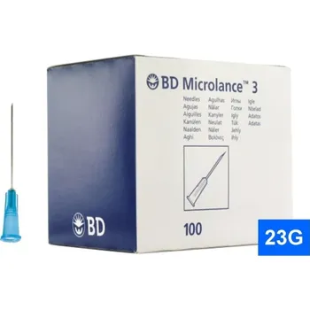 Injekční jehla Becton Dickinson MICROLANCE Varianta: 23G (0.6x30), modrá (100 ks)