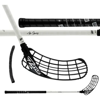 Florbalová hůl ZONE Zuper Air JR 35 Glowing White 75 cm R - 75 (86) cm/Pravá ruka dole
