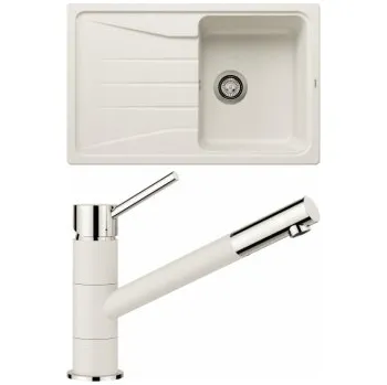 Granitový dřez Blanco Set 08-C 25 Sona 45 S Bílá soft + Kano Bílá soft