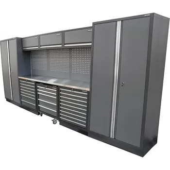 Dílenský stůl Matabro AKČNÍ SET Sestava 8 ks dílenského nábytku SET-CA01077 s nerezovou pracovní deskou MB-TGW80S