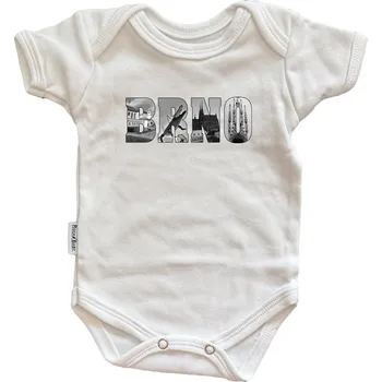 Kojenecké body - Brno černobílé Bílá 56